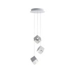 Cubic Luster Cascade Chandelier – Modern Geometric Crystal Pendant Light