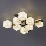 Cubist Alabaster Cluster Ceiling Lamp