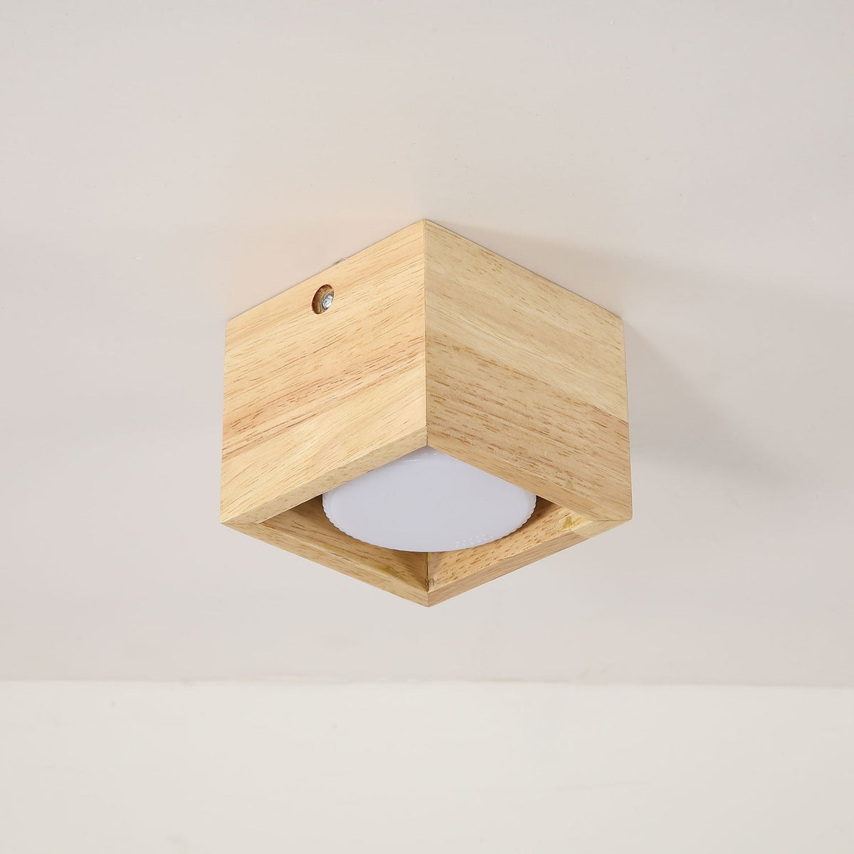 Cobra Wood Ceiling Light – Minimalist Flush Mount in Natural Wood