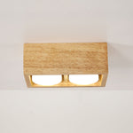 Cobra Wood Ceiling Light – Minimalist Flush Mount in Natural Wood