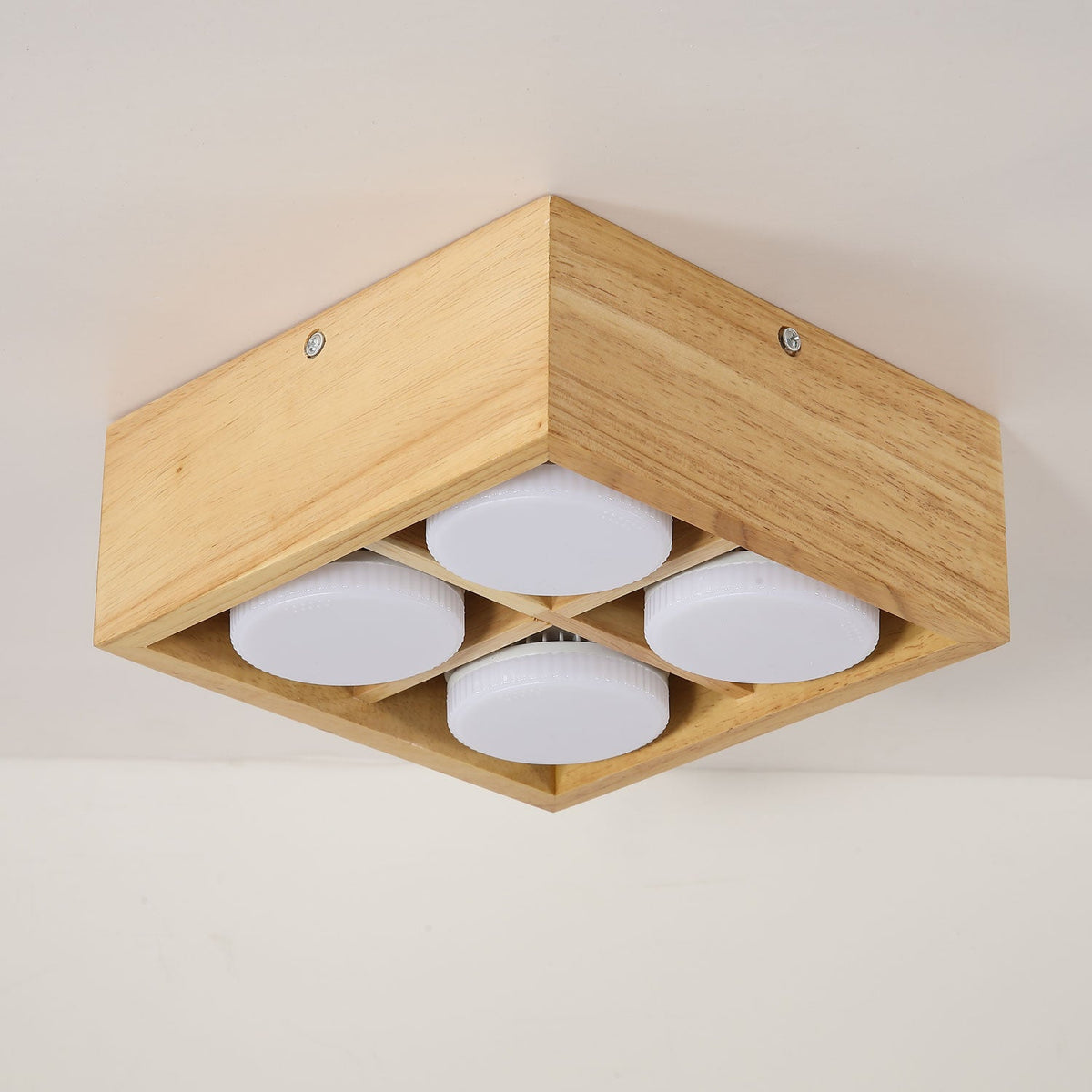 Cobra Wood Ceiling Light – Minimalist Flush Mount in Natural Wood