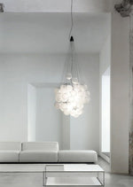 Cumulus Cascade Chandelier — Modern Glass Sphere Pendant Light