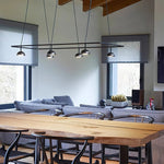 Cupolina LED Chandelier – Modern Black Metal Pendant Light for Dining Room and Living Room