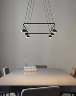 Cupolina LED Chandelier – Modern Black Metal Pendant Light for Dining Room and Living Room