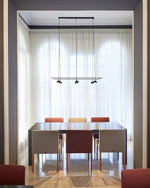Cupolina LED Chandelier – Modern Black Metal Pendant Light for Dining Room and Living Room