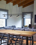 Cupolina LED Chandelier – Modern Black Metal Pendant Light for Dining Room and Living Room