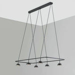Cupolina LED Chandelier – Modern Black Metal Pendant Light for Dining Room and Living Room