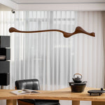 Curva Sculptural Wood LED Pendant Light – Modern Organic Design