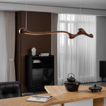 Curva Sculptural Wood LED Pendant Light – Modern Organic Design