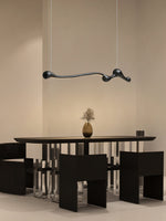 Curva Sculptural Wood LED Pendant Light – Modern Organic Design