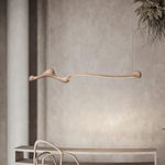 Curva Sculptural Wood LED Pendant Light – Modern Organic Design