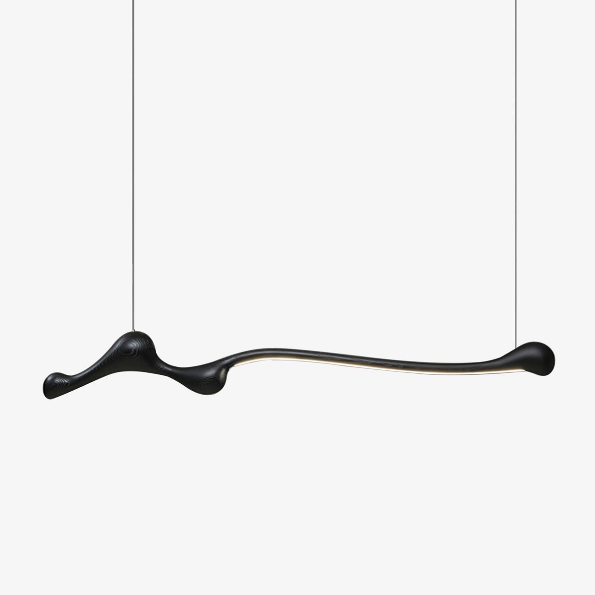 Curva Sculptural Wood LED Pendant Light – Modern Organic Design