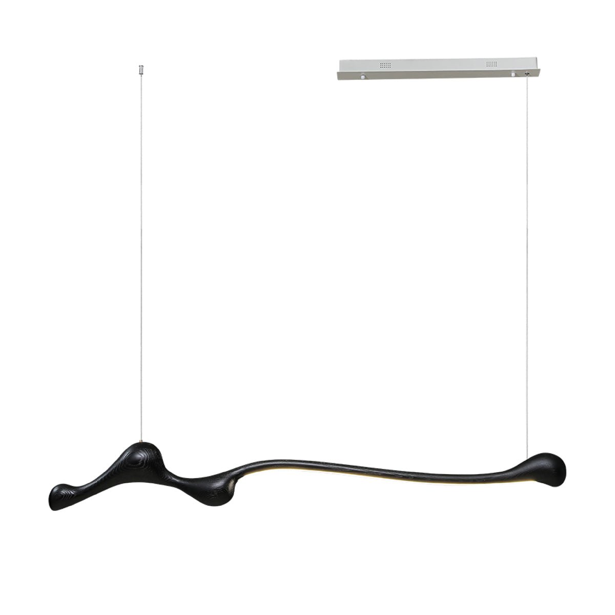 Curva Sculptural Wood LED Pendant Light – Modern Organic Design