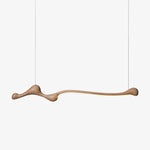 Curva Sculptural Wood LED Pendant Light – Modern Organic Design