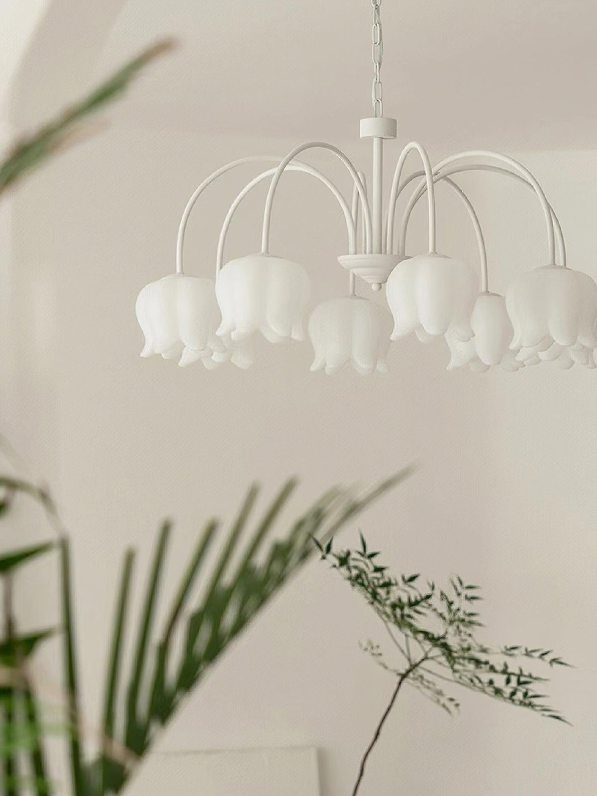 curved-arm-bell-chandelier
