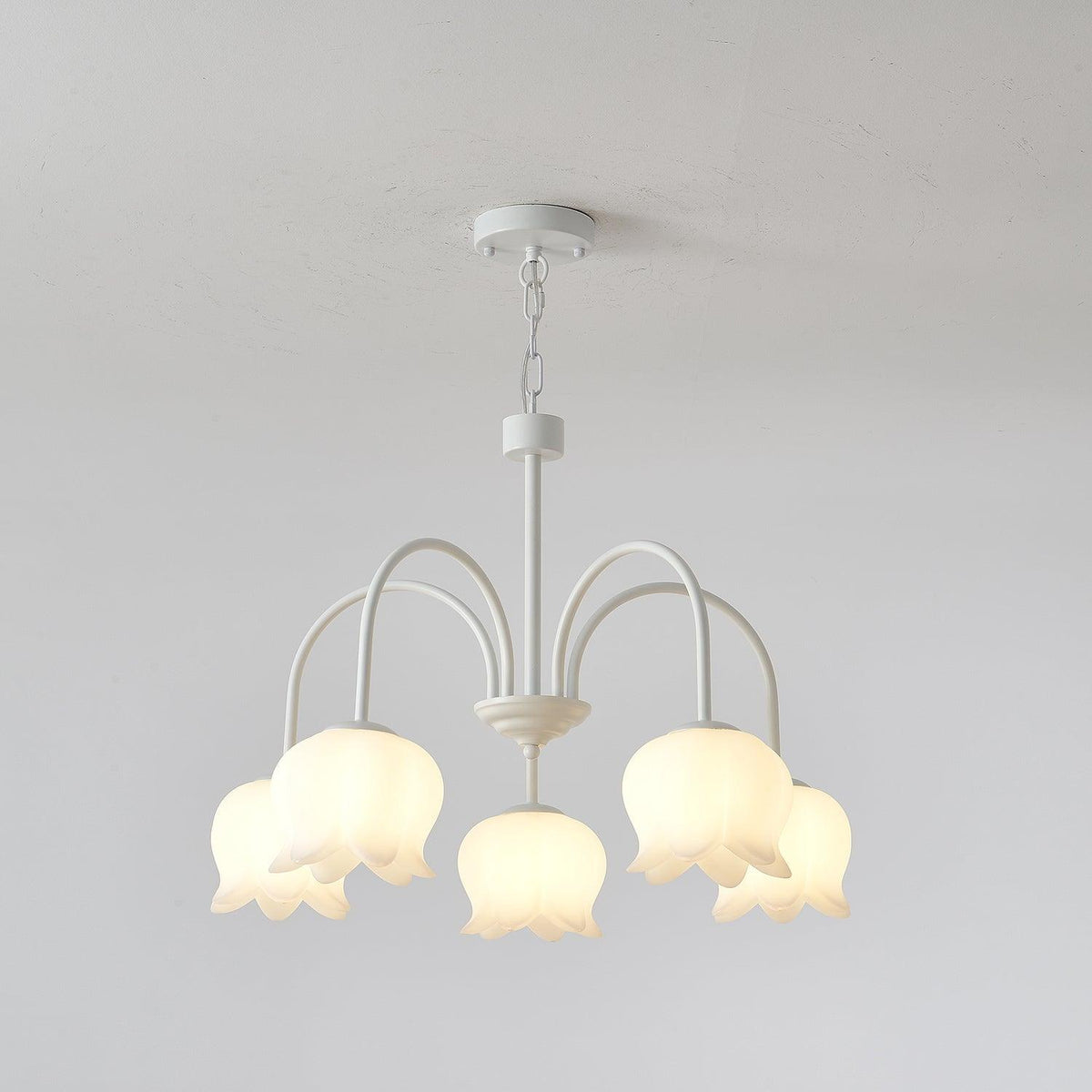 curved-arm-bell-chandelier