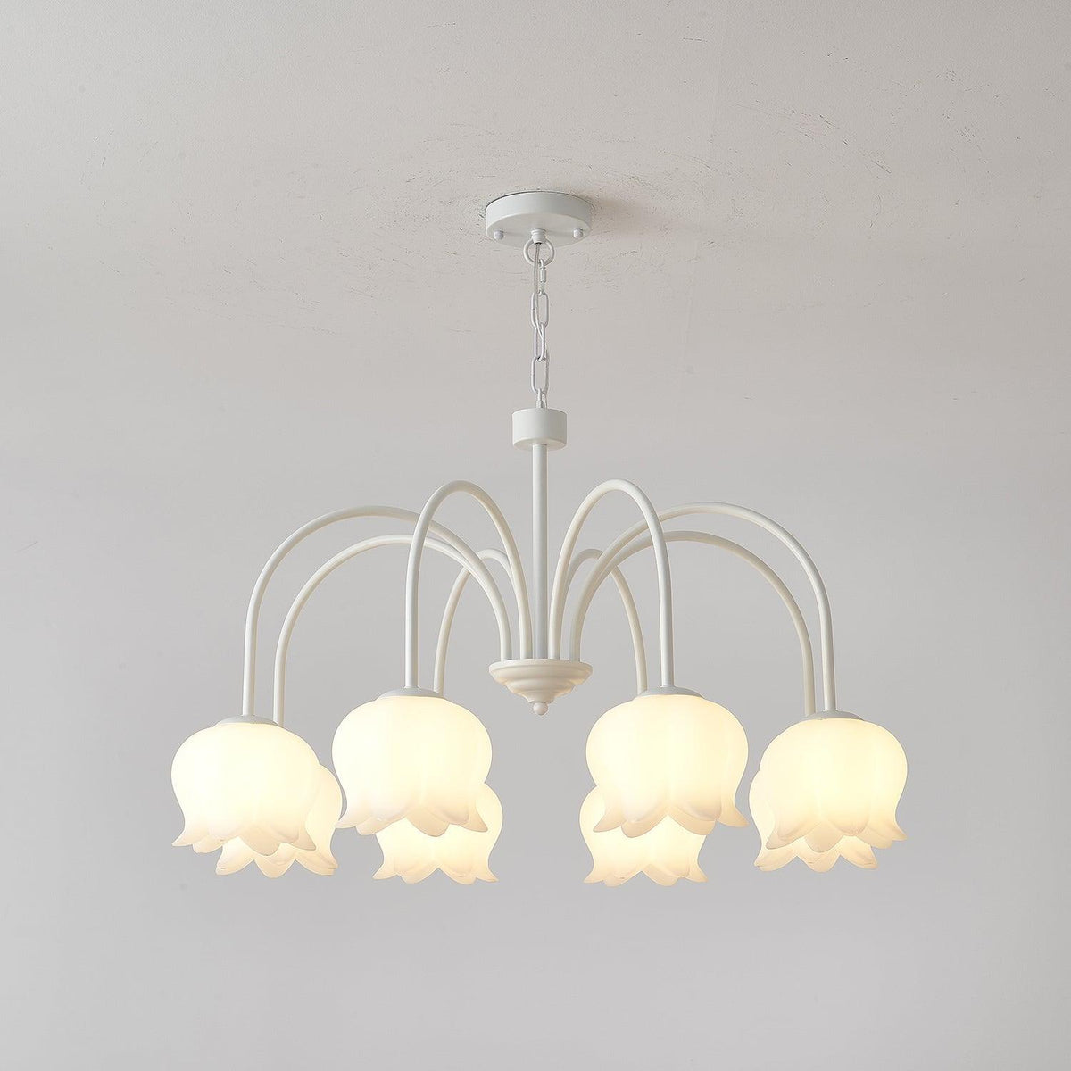 curved-arm-bell-chandelier