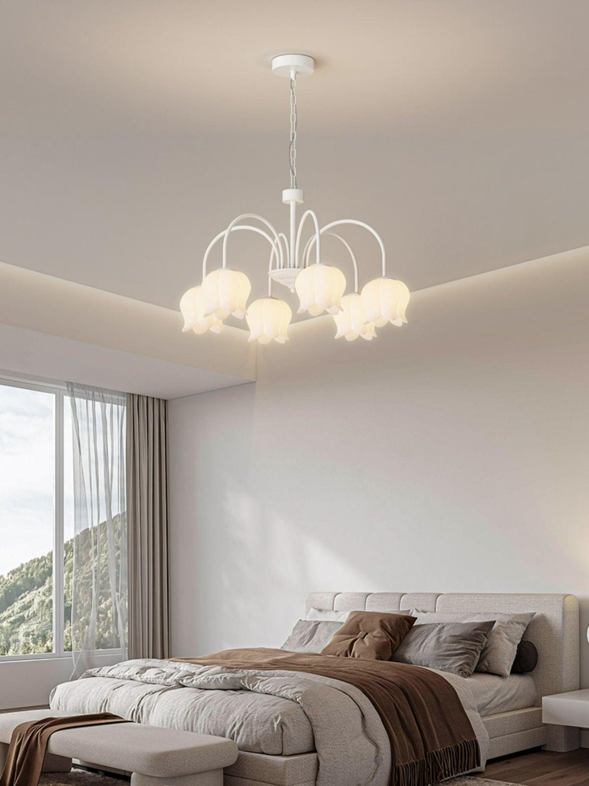 curved-arm-bell-chandelier