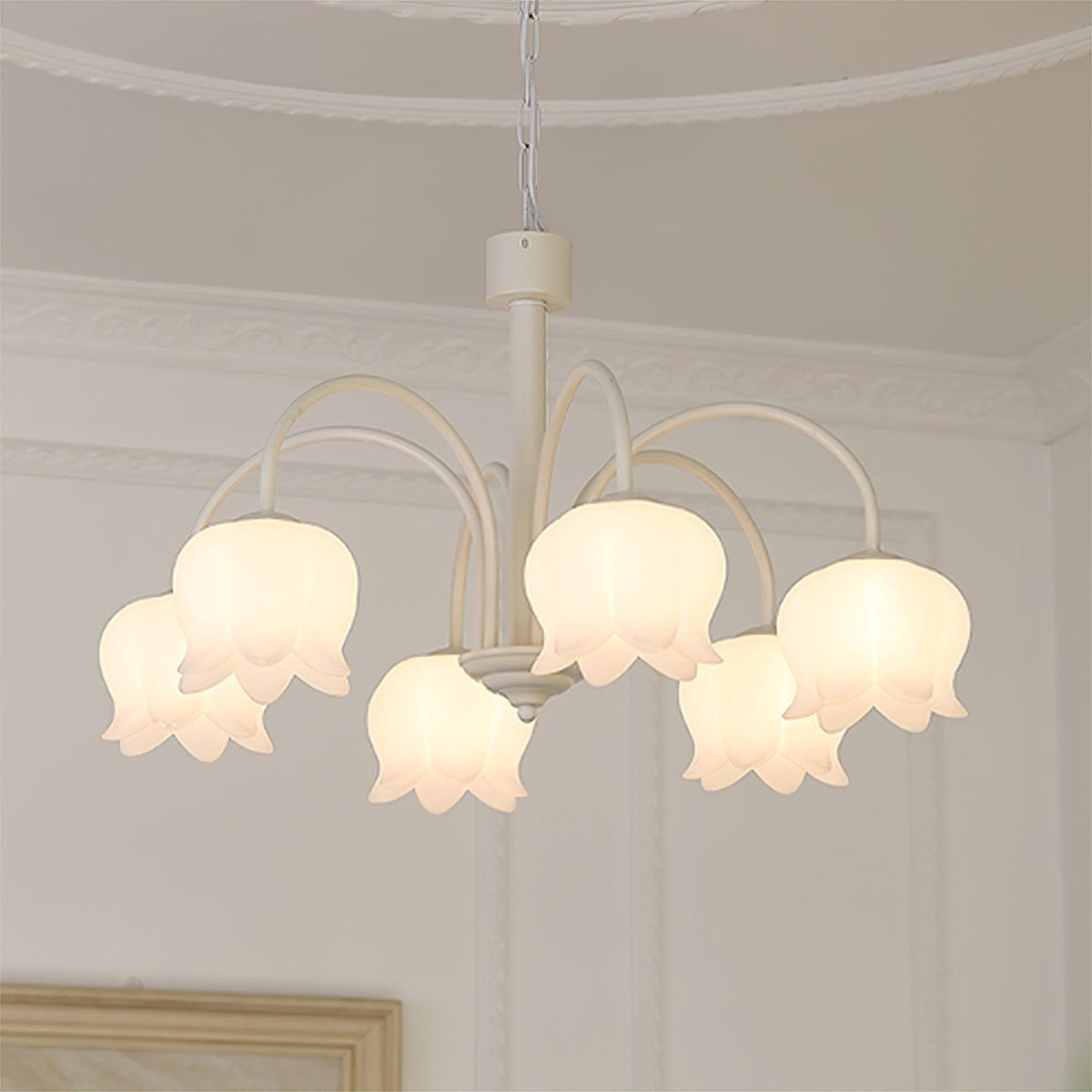 curved-arm-bell-chandelier