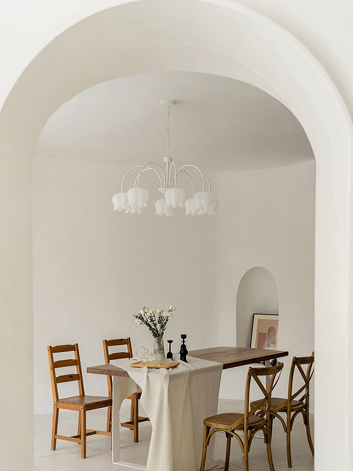 curved-arm-bell-chandelier