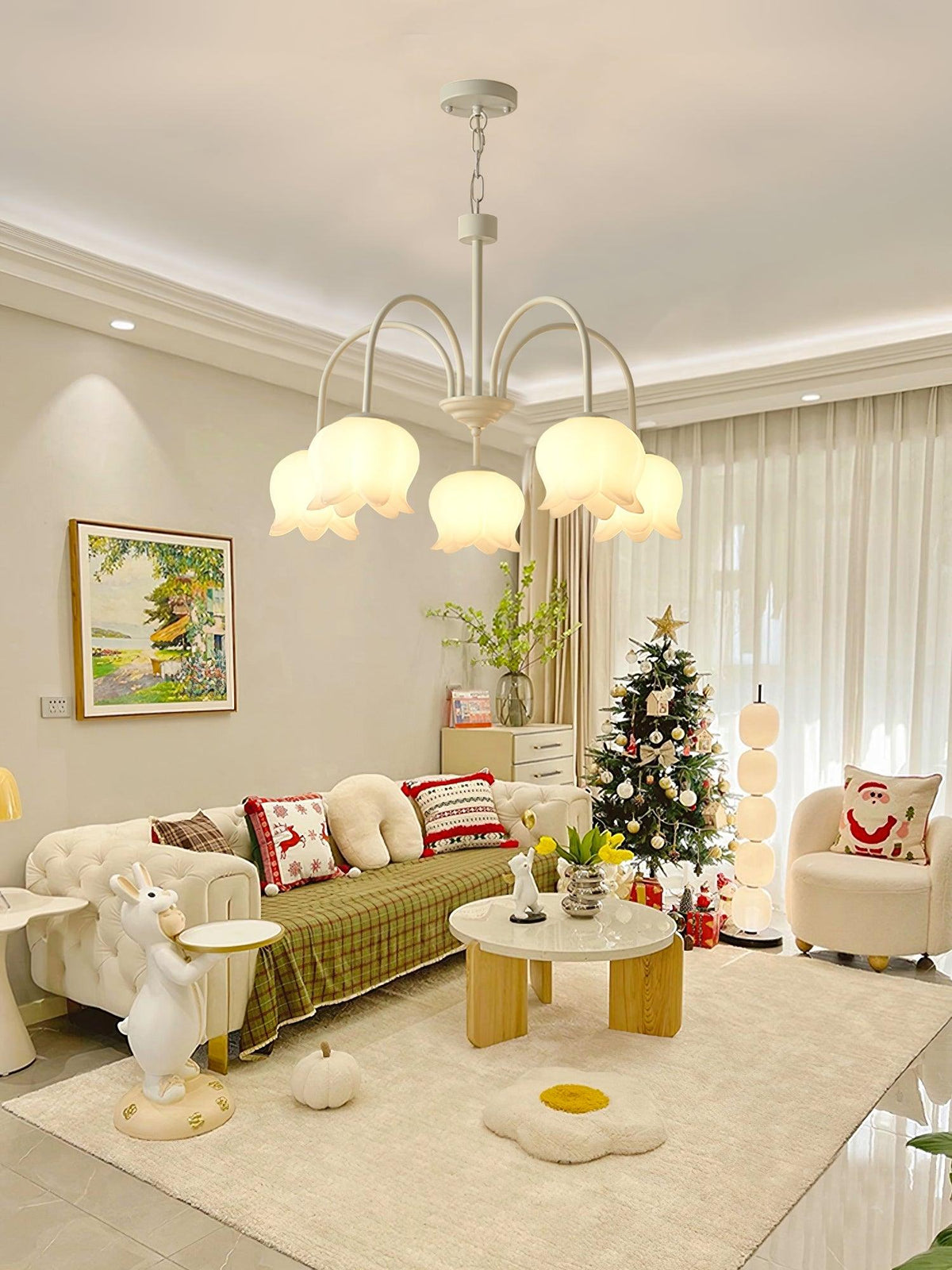 curved-arm-bell-chandelier