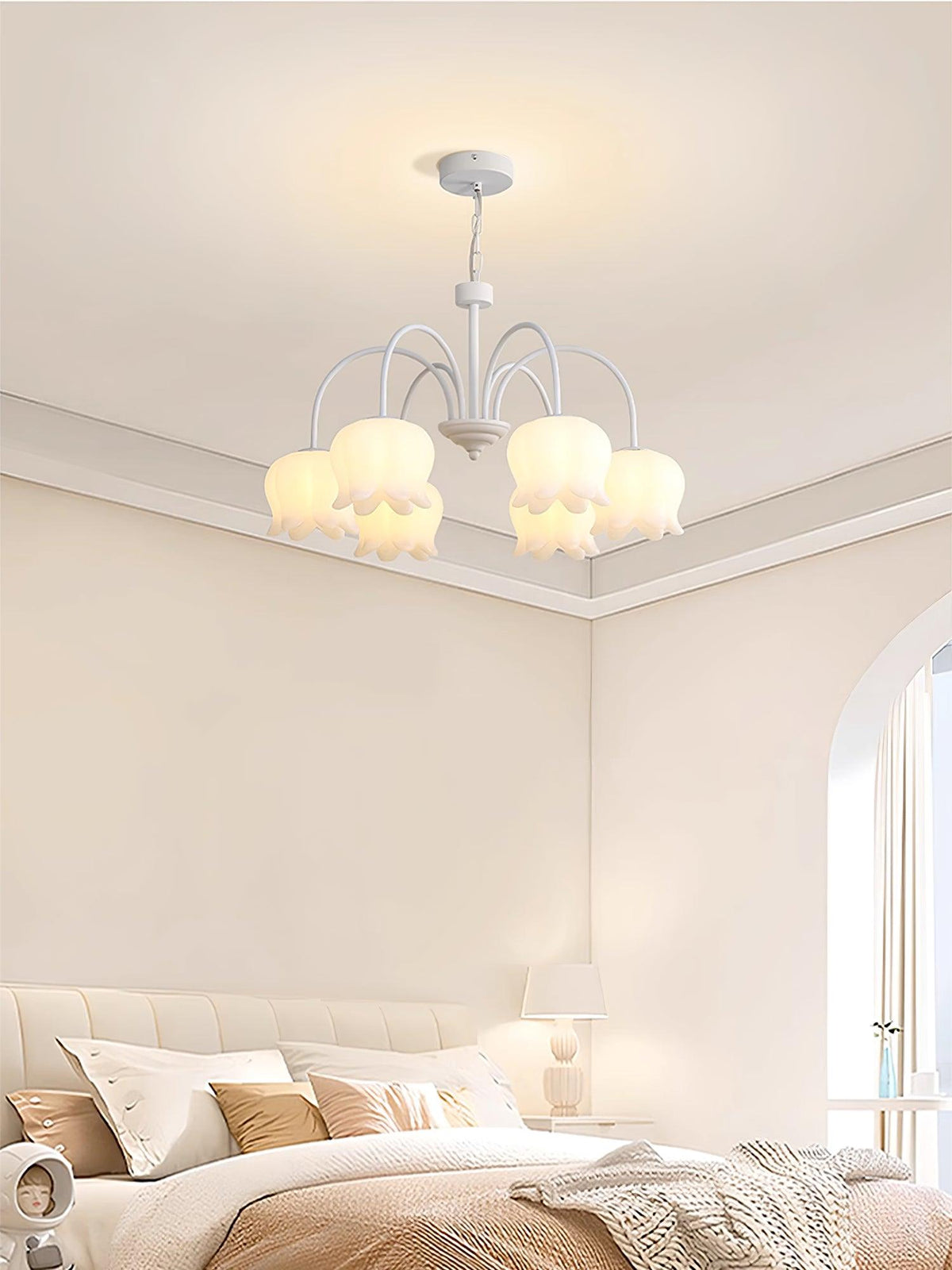 curved-arm-bell-chandelier