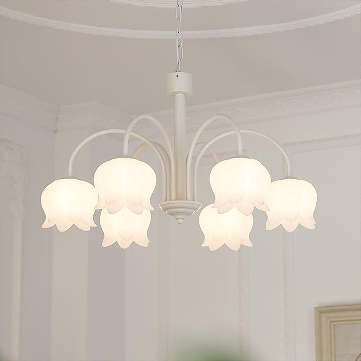 curved-arm-bell-chandelier