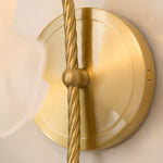 Curved Gooseneck Brass Glass Sconce
