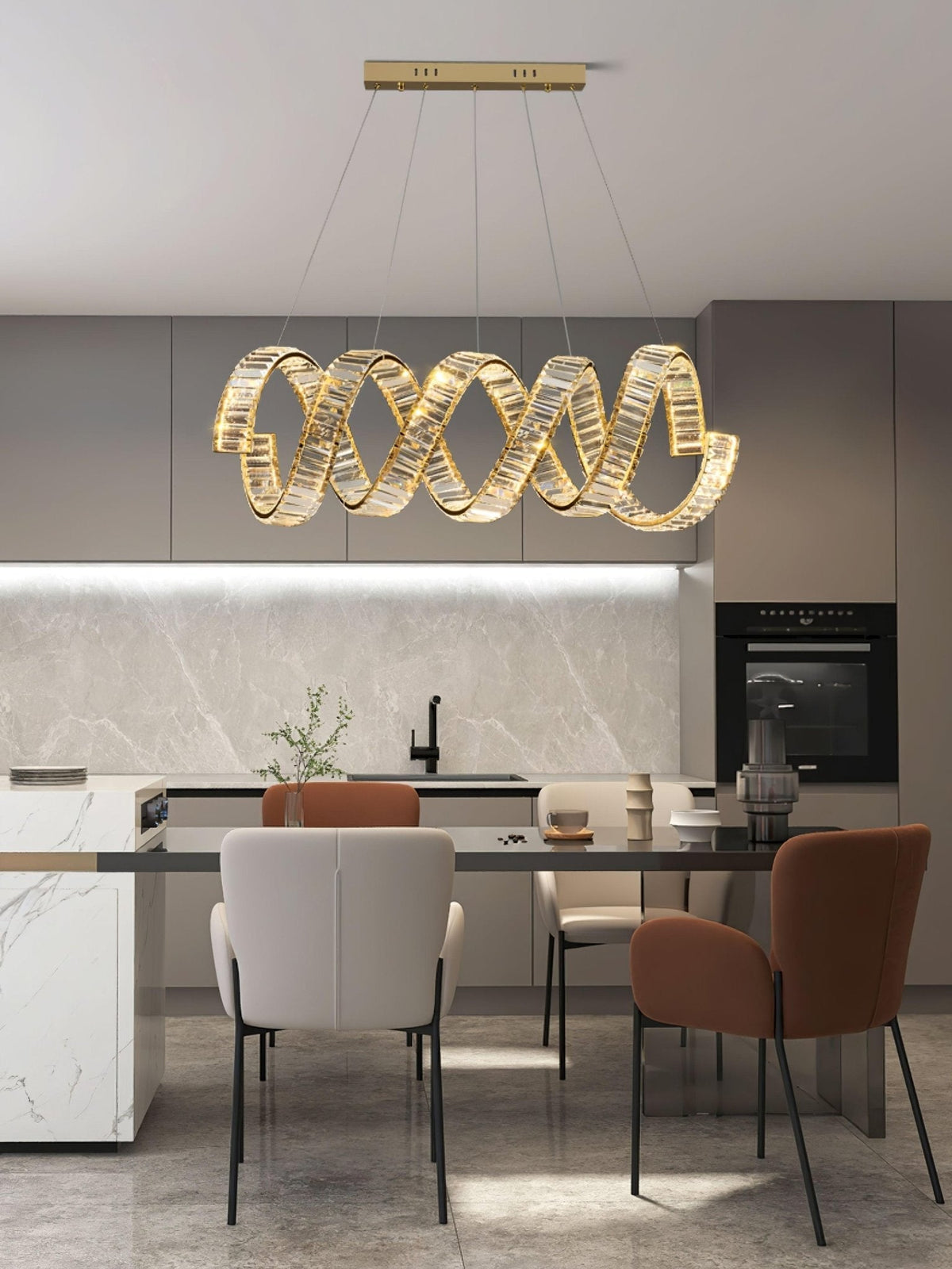 Curved Led Chandelier