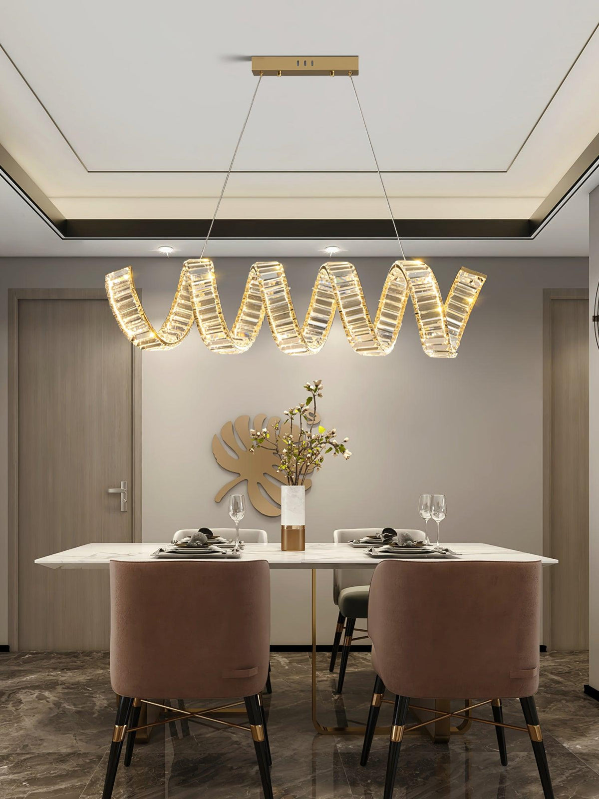 Curved Led Chandelier