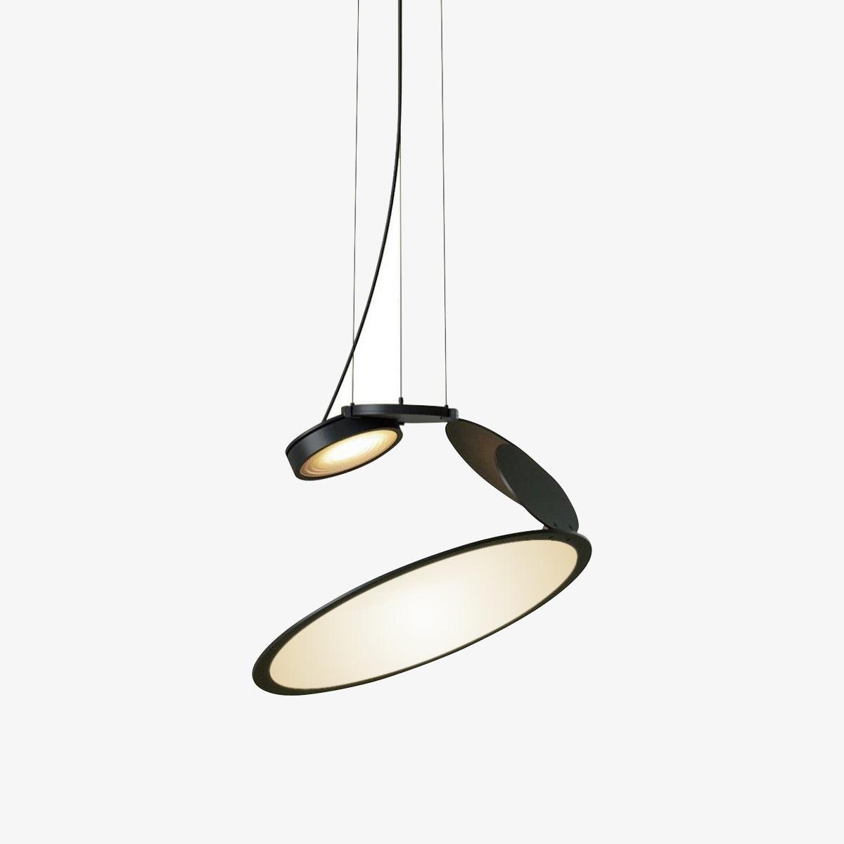 Cut Pendant Lamp – Modern LED Ceiling Light in Black Aluminum