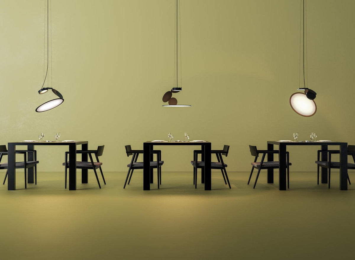 Cut Pendant Lamp – Modern LED Ceiling Light in Black Aluminum