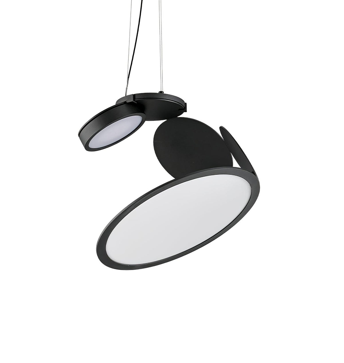 Cut Pendant Lamp – Modern LED Ceiling Light in Black Aluminum