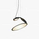 Cut Pendant Lamp – Modern LED Ceiling Light in Black Aluminum