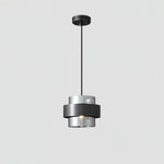 Cylinder Glass Pendant Light with Brass Accents for Modern Interiors