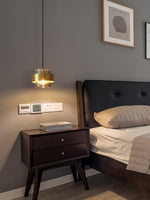 Cylinder Glass Pendant Light with Brass Accents for Modern Interiors