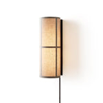 Cylinder Fabric Plug In Wall Lamp