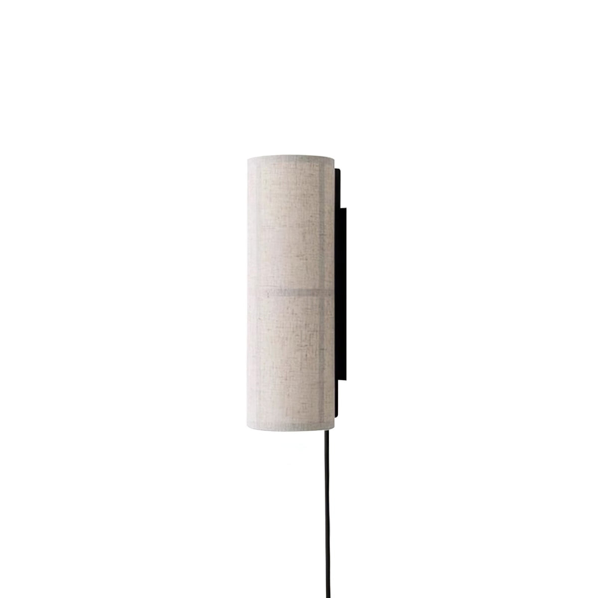 Cylinder Fabric Plug In Wall Lamp