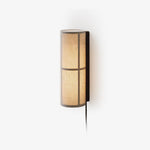 Cylinder Fabric Plug In Wall Lamp