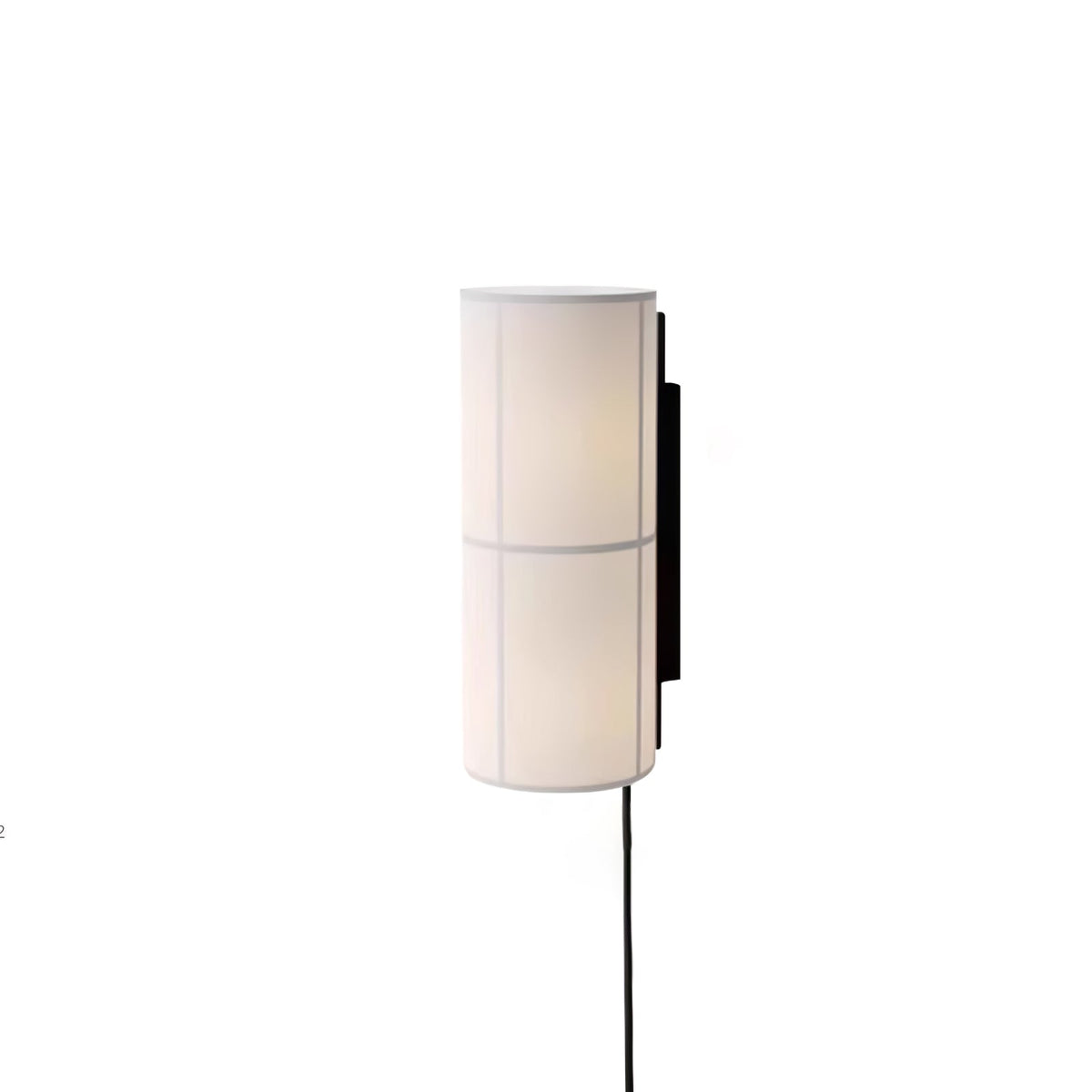Cylinder Fabric Plug In Wall Lamp