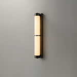 Cylindra Alabaster Brass Wall Sconce – Modern LED Wall Light