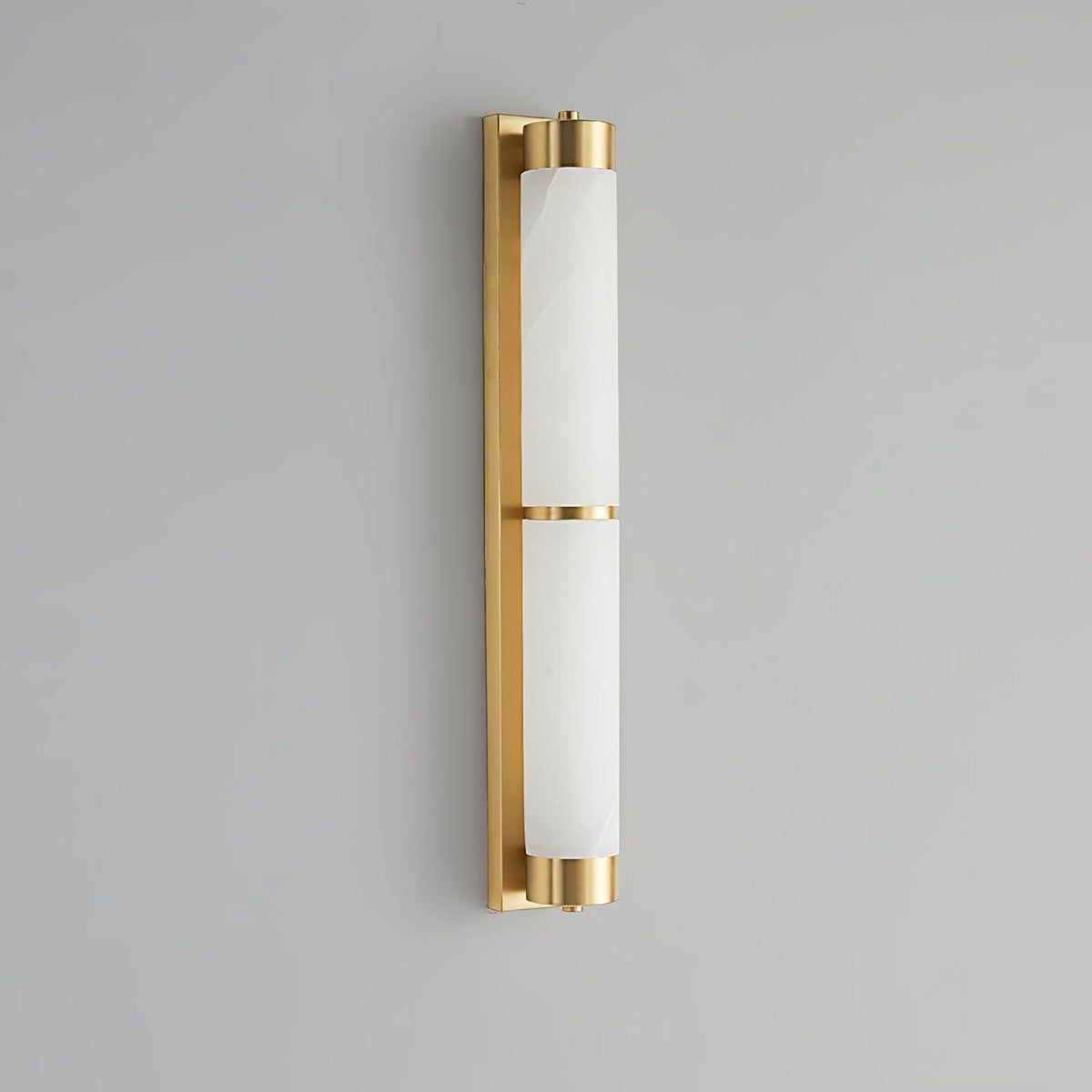 Cylindra Alabaster Brass Wall Sconce – Modern LED Wall Light