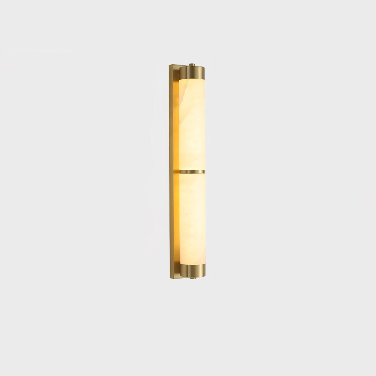 Cylindra Alabaster Brass Wall Sconce – Modern LED Wall Light