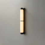 Cylindra Alabaster Brass Wall Sconce – Modern LED Wall Light