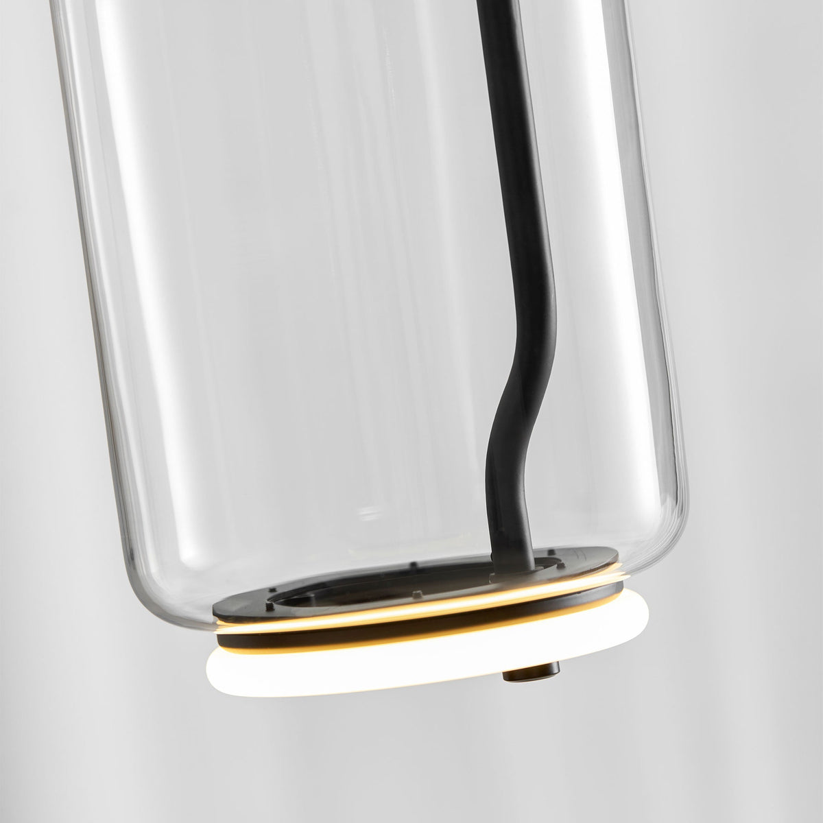 Modular Glass LED Pendant Light with Cylinder, Cone & Bowl Shades