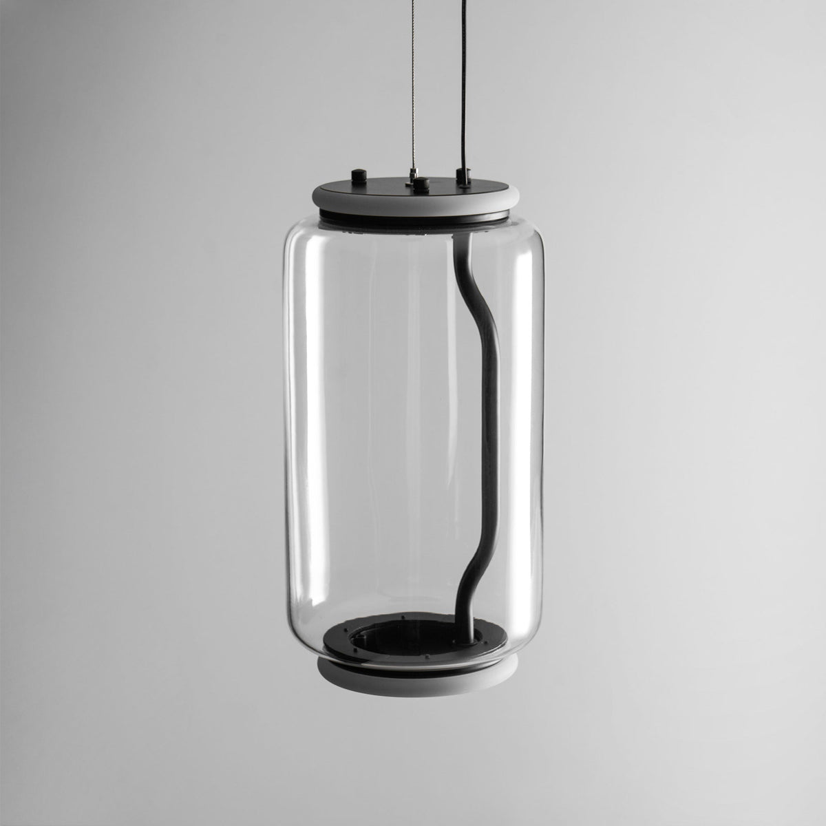 Modular Glass LED Pendant Light with Cylinder, Cone & Bowl Shades