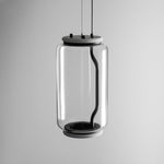Modular Glass LED Pendant Light with Cylinder, Cone & Bowl Shades