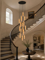 Travertine Cylinder Pendant Light in Warm Stone for Modern Interiors
