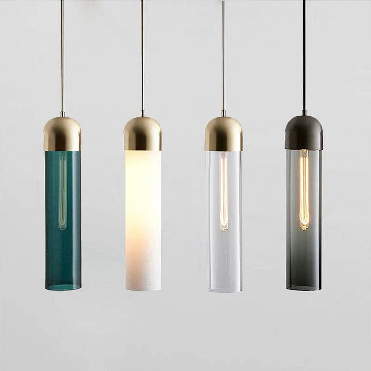 Glass Cylindrical Pendant Light