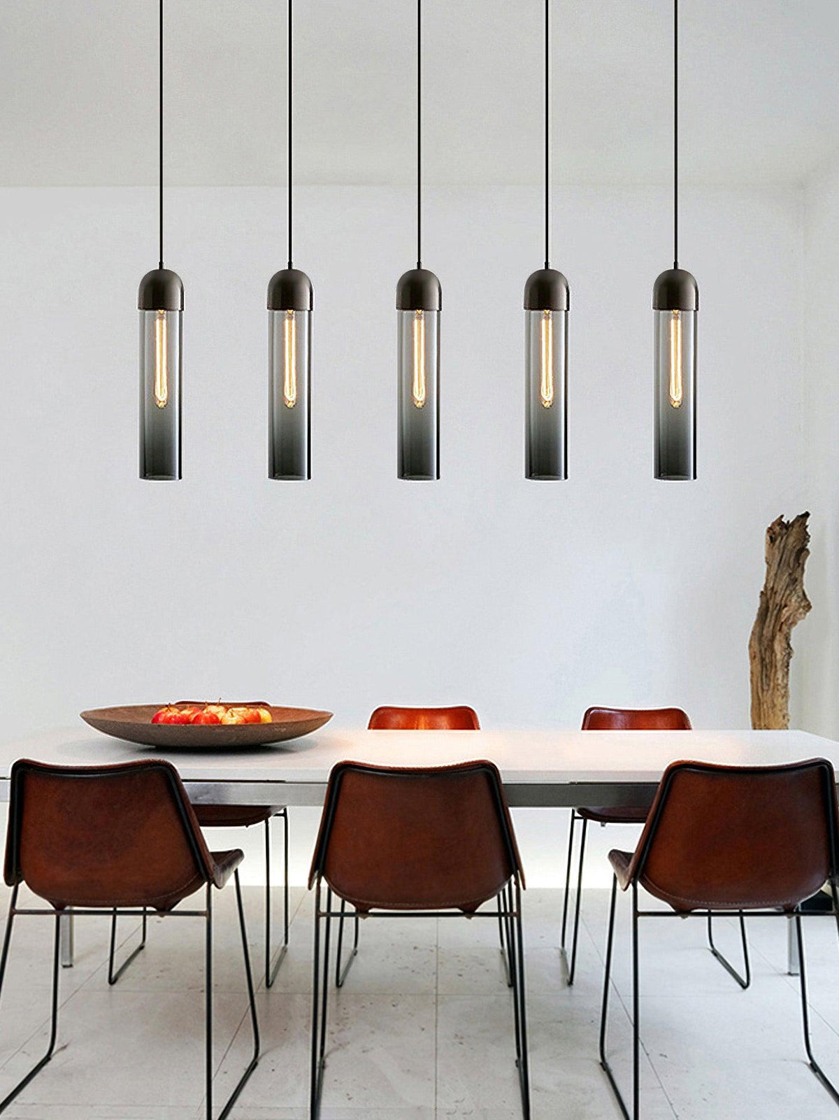 Glass Cylindrical Pendant Light